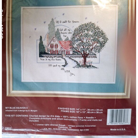 Counted Cross Stitch Kit "My Blue Heaven II" By Needle Treasures  Finished Size: - Picture 3 of 5